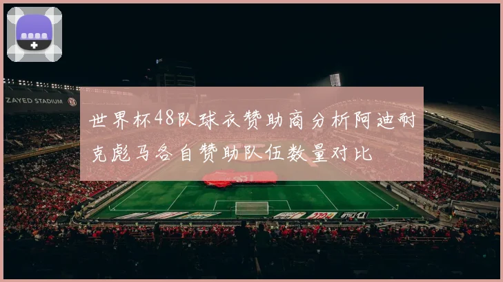 世界杯48队球衣赞助商分析阿迪耐克彪马各自赞助队伍数量对比